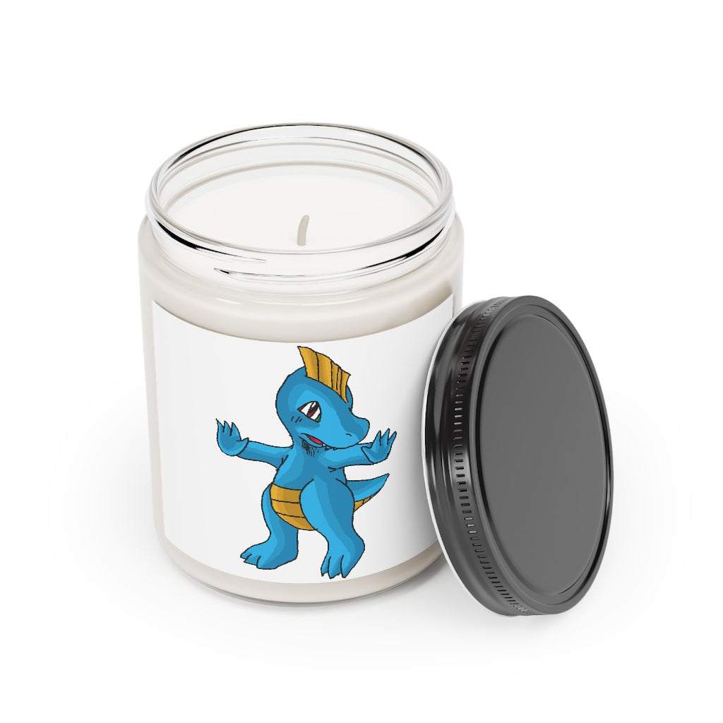 Goldi Scented Candle in a glass container, featuring a warm Cinnamon Stick or sweet Vanilla fragrance, hand-poured from vegan soy coconut wax.