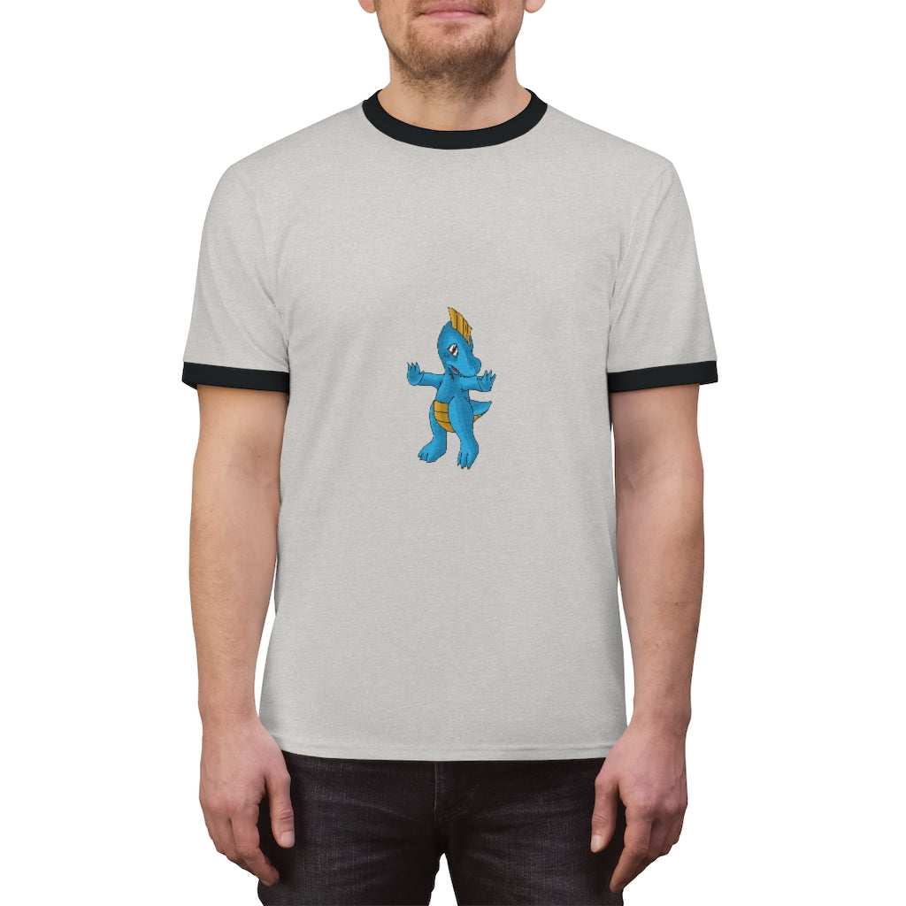 Goldi Unisex Ringer Tee in various colors, showcasing its lightweight fabric and stylish design.