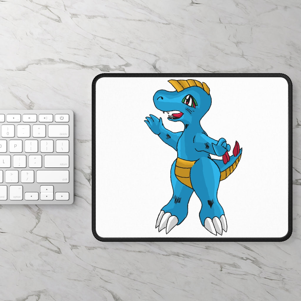 Goldile Gaming Mouse Pad featuring vibrant custom designs and stitched edges, measuring 9x7 inches.