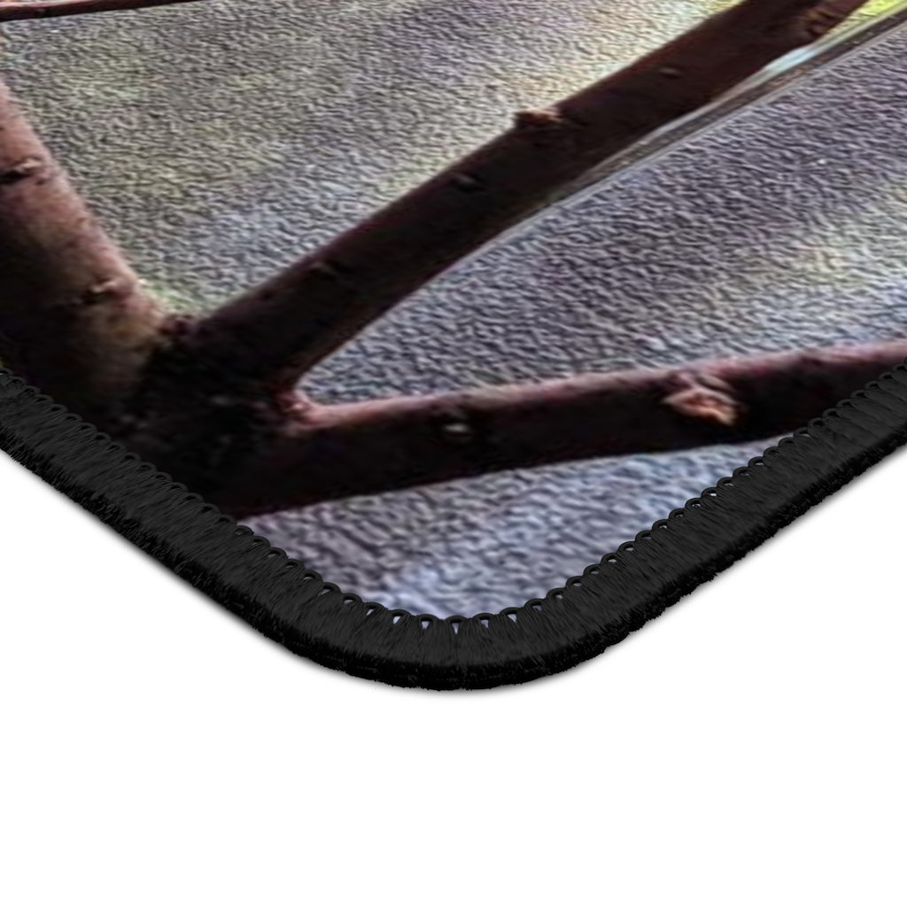 Green Bird Gaming Mouse Pad featuring vibrant designs and stitched edges, ideal for gaming and office use.