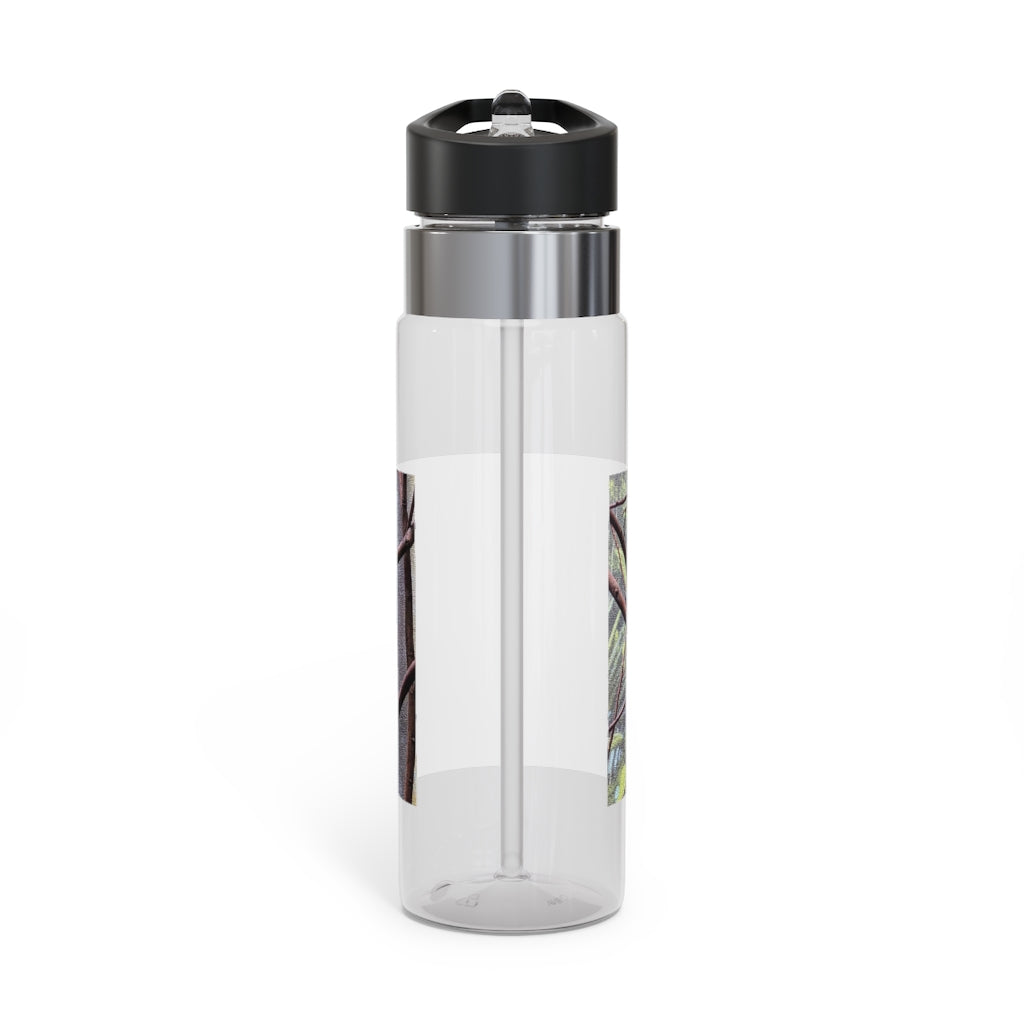 Green Bird Kensington Tritan™ Sport Bottle in vibrant green color, featuring a screw-on lid, straw, and carabiner hook for easy attachment.