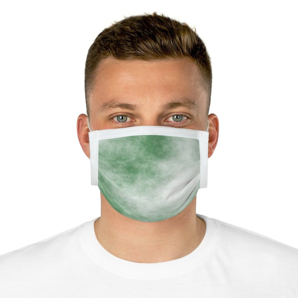 Green Clouds Cotton Face Mask featuring a stylish design with green cloud motifs, made from 100% cotton for comfort and protection.