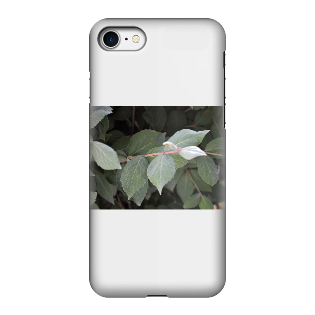 Green Leaves Fully Printed Tough Phone Case showcasing vibrant leaf design and dual-layer protection.