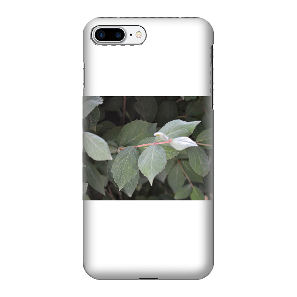 Green Leaves Fully Printed Tough Phone Case showcasing vibrant leaf design and dual-layer protection.