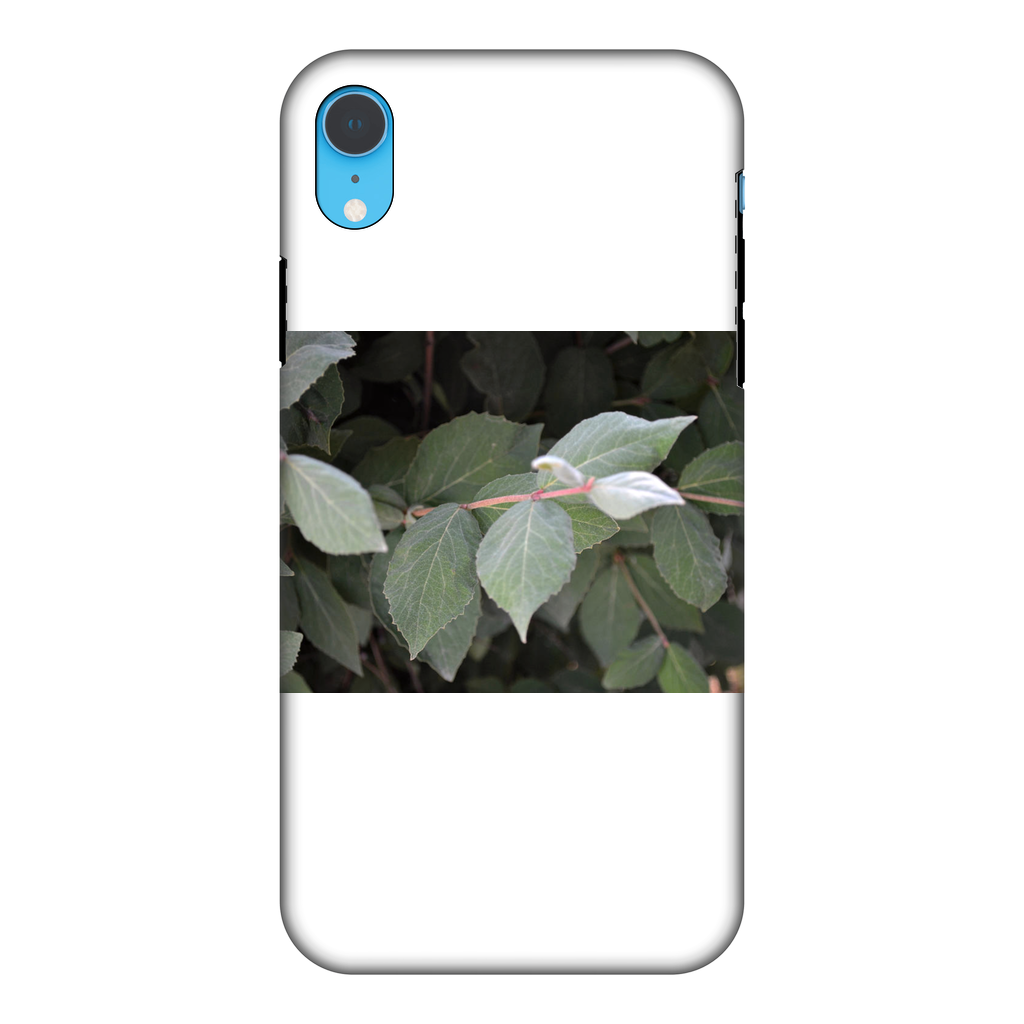 Green Leaves Fully Printed Tough Phone Case showcasing vibrant leaf design and dual-layer protection.