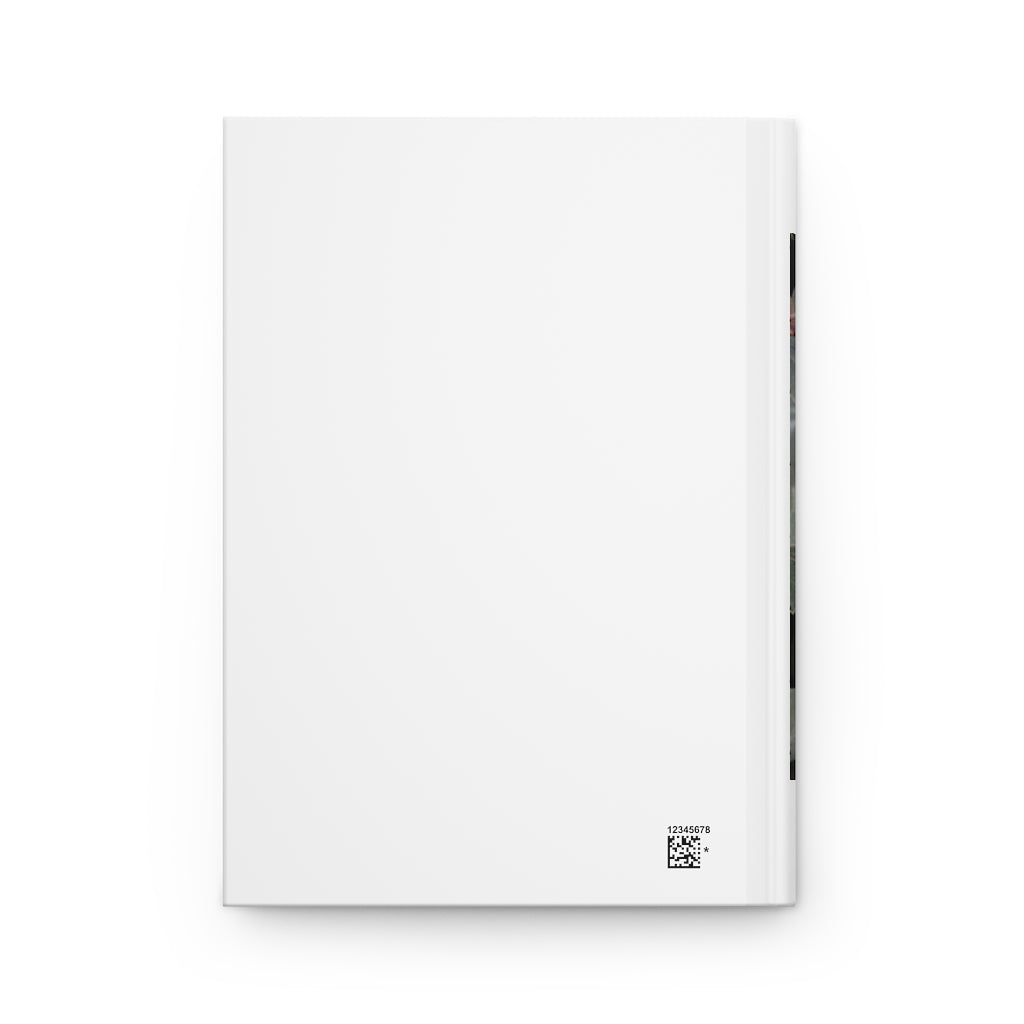 Green Leaves Hardcover Journal with matte finish, featuring customizable covers and lined pages, perfect for personal journaling.