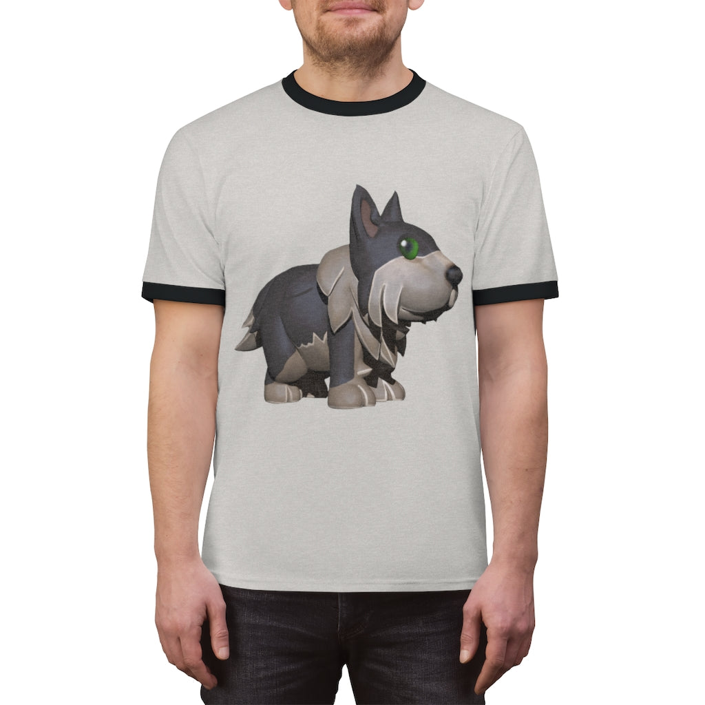 Grey Dog Unisex Ringer Tee showcasing its stylish design and comfortable fit, available in various colors.