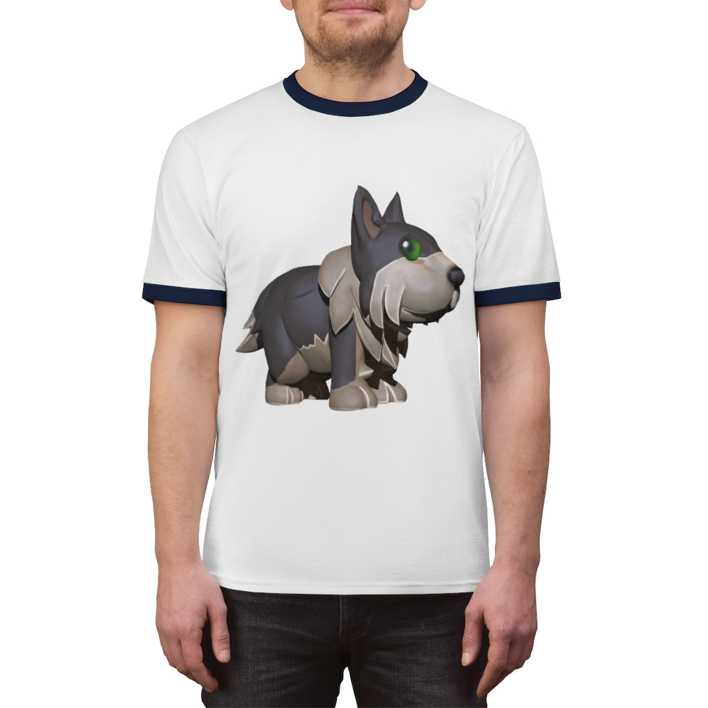 Grey Dog Unisex Ringer Tee showcasing its stylish design and comfortable fit, available in various colors.