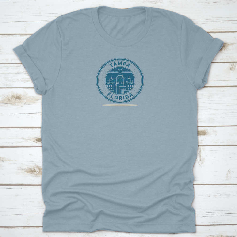 Grunge rubber stamp featuring the text 'Tampa, Florida' designed for crafting and personalization.