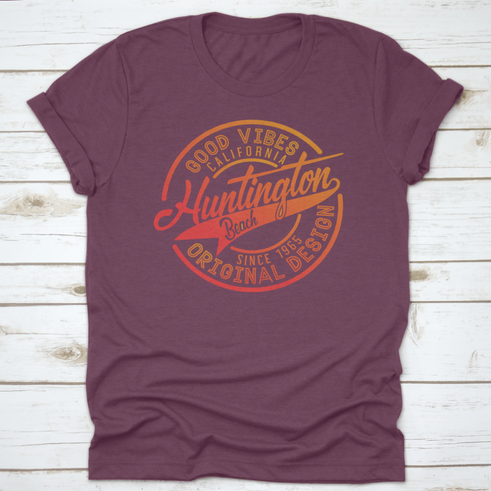 Grunge rubber stamp featuring the name Huntington Beach, California, ideal for crafting and decor.