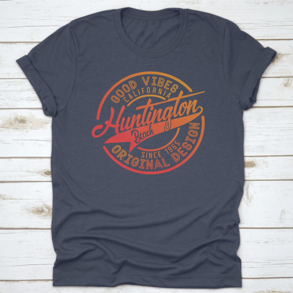 Grunge rubber stamp featuring the name Huntington Beach, California, ideal for crafting and decor.