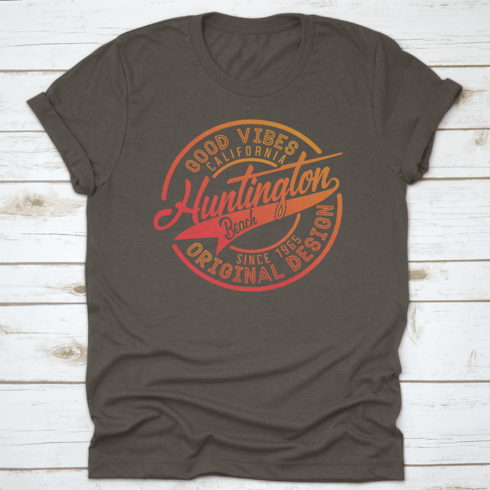 Grunge rubber stamp featuring the name Huntington Beach, California, ideal for crafting and decor.