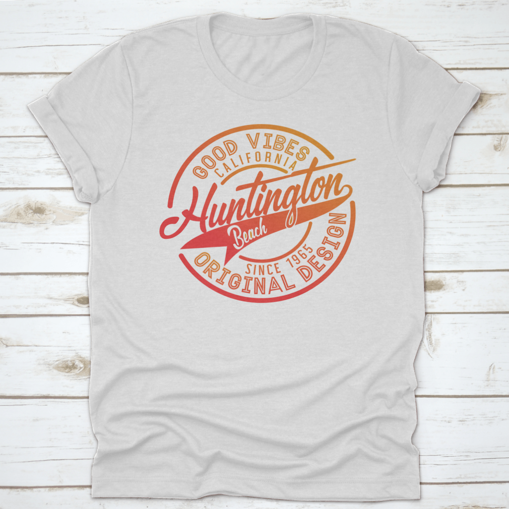 Grunge rubber stamp featuring the name Huntington Beach, California, ideal for crafting and decor.