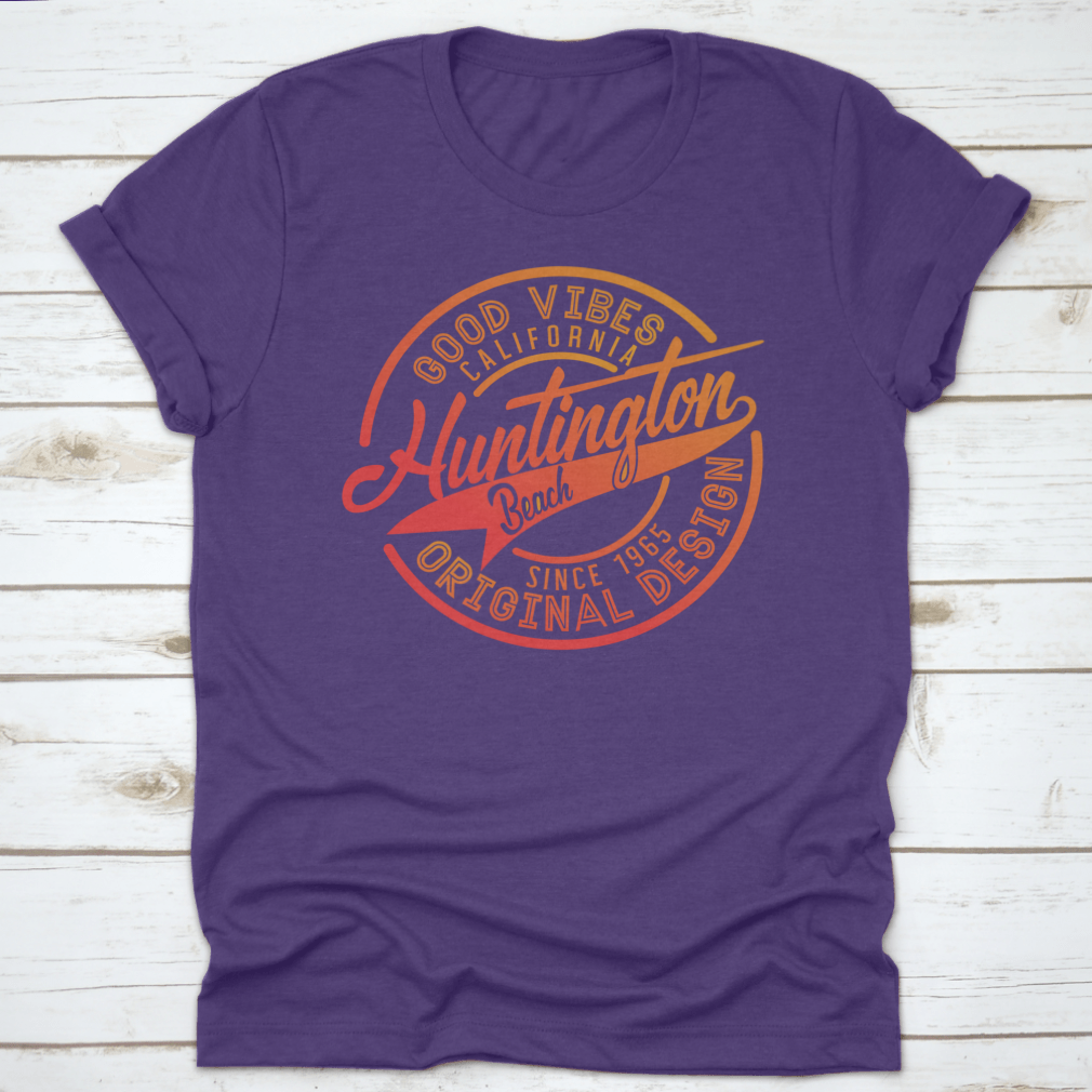 Grunge rubber stamp featuring the name Huntington Beach, California, ideal for crafting and decor.