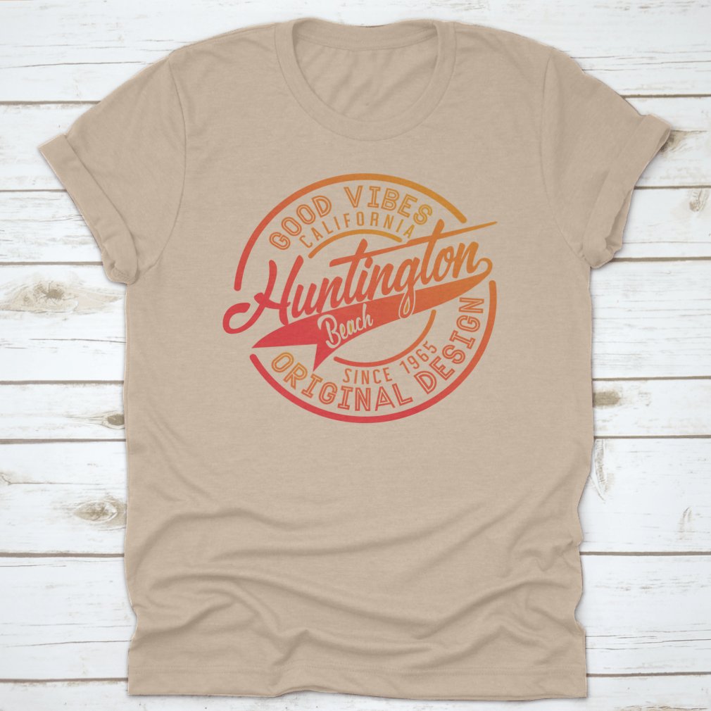 Grunge rubber stamp featuring the name Huntington Beach, California, ideal for crafting and decor.