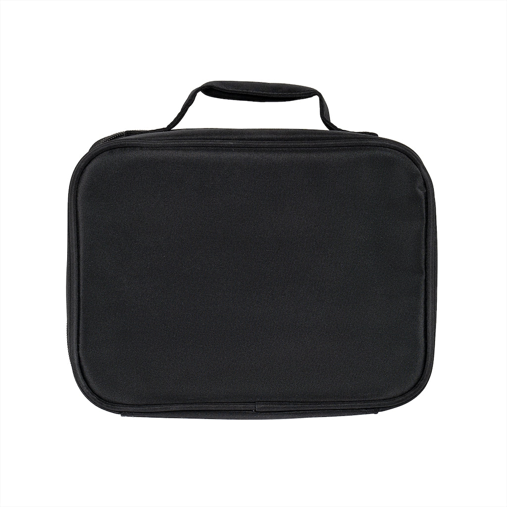 Gydraxis Lunch Bag featuring a black base and customizable white area, ideal for adults and kids.