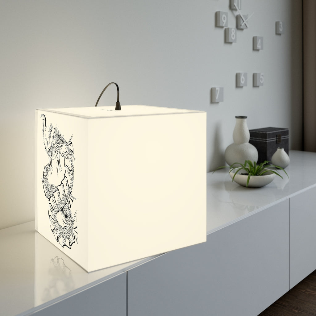 Gydraxis Personalized Lamp featuring a unique cube design, available in two sizes, perfect for home or shop decor.
