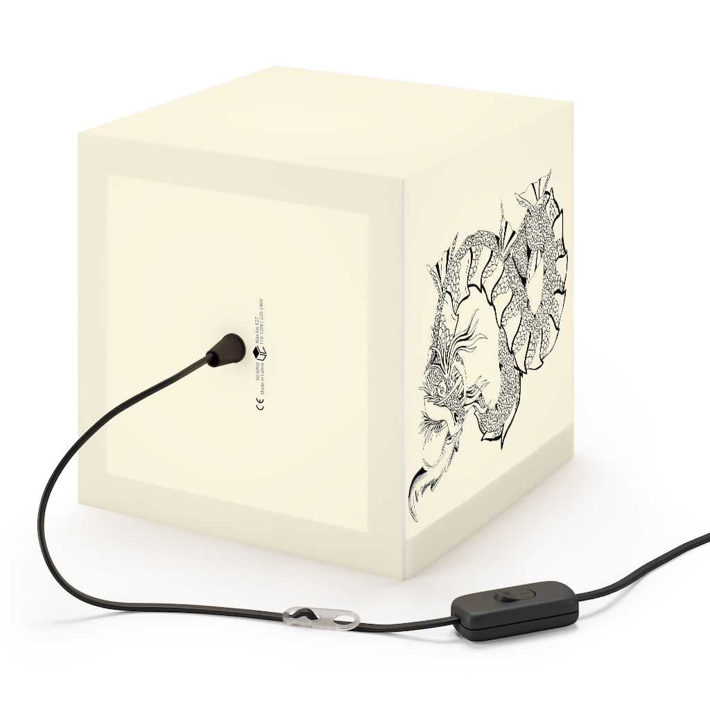 Gydraxis Personalized Lamp featuring a unique cube design, available in two sizes, perfect for home or shop decor.