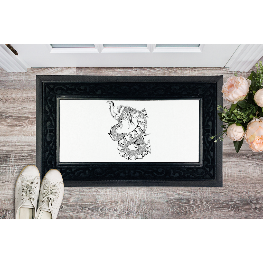 Gydraxis Sublimation Heavy Duty Door Mat featuring a removable fabric center and non-slip rubber base, ideal for personalized entryways.