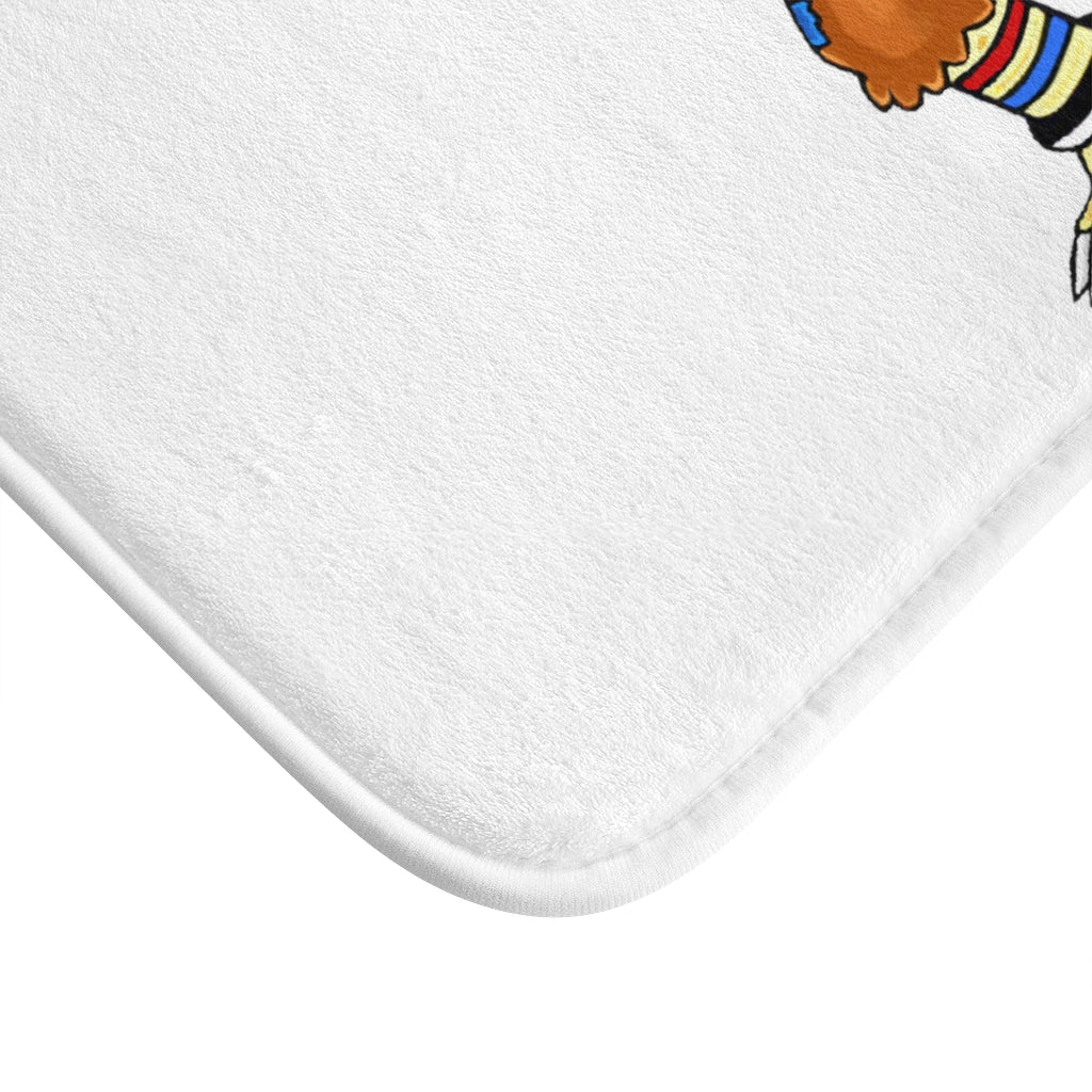 Gydro Bath Mat featuring a stylish design with anti-slip backing, made from soft microfiber material.