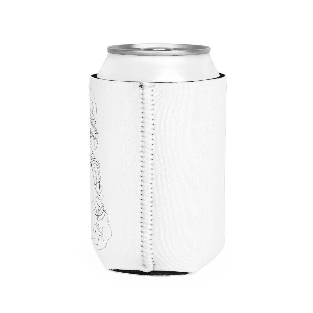 Gydro Can Cooler Sleeve in black neoprene, designed to fit standard 12 oz cans, featuring a customizable exterior.