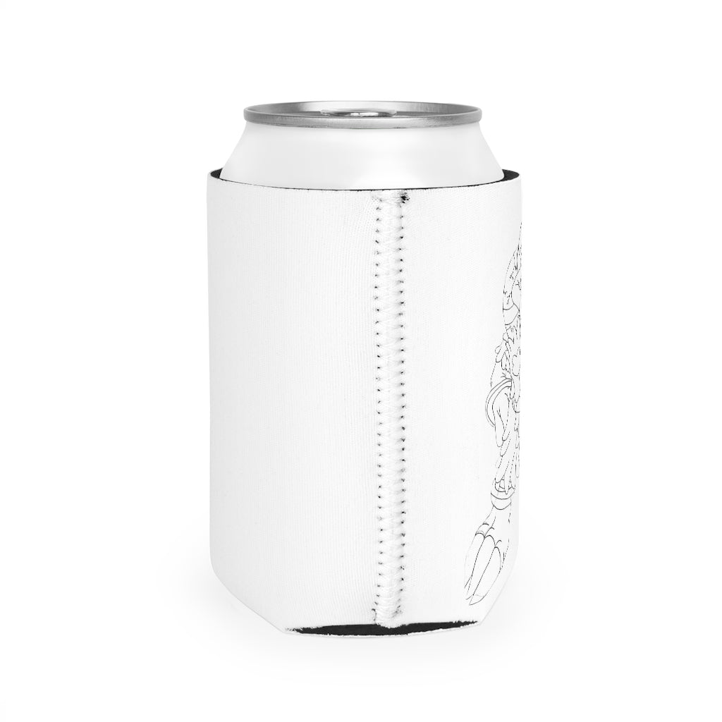 Gydro Can Cooler Sleeve in black neoprene, designed to fit standard 12 oz cans, featuring a customizable exterior.