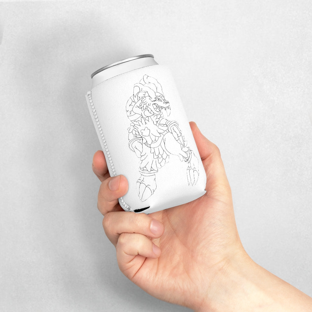 Gydro Can Cooler Sleeve in black neoprene, designed to fit standard 12 oz cans, featuring a customizable exterior.