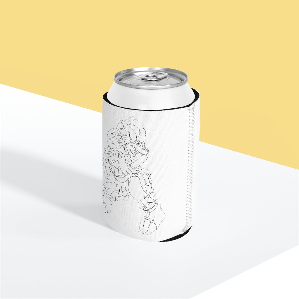 Gydro Can Cooler Sleeve in black neoprene, designed to fit standard 12 oz cans, featuring a customizable exterior.