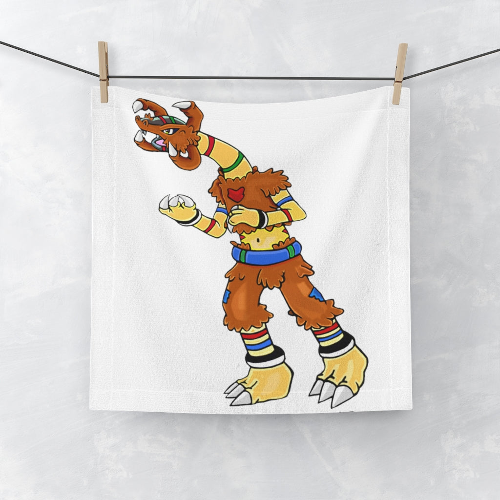 Gydro Face Towel featuring a customizable polyester front and soft cotton back, ideal for personal designs and everyday use.