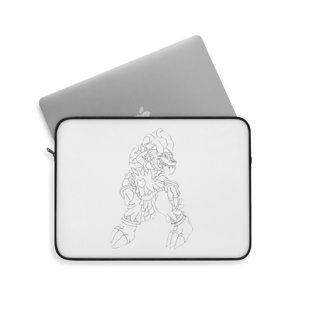 Gydro Laptop Sleeve featuring a stylish print on one side and a black polyester back, designed for protection and elegance.