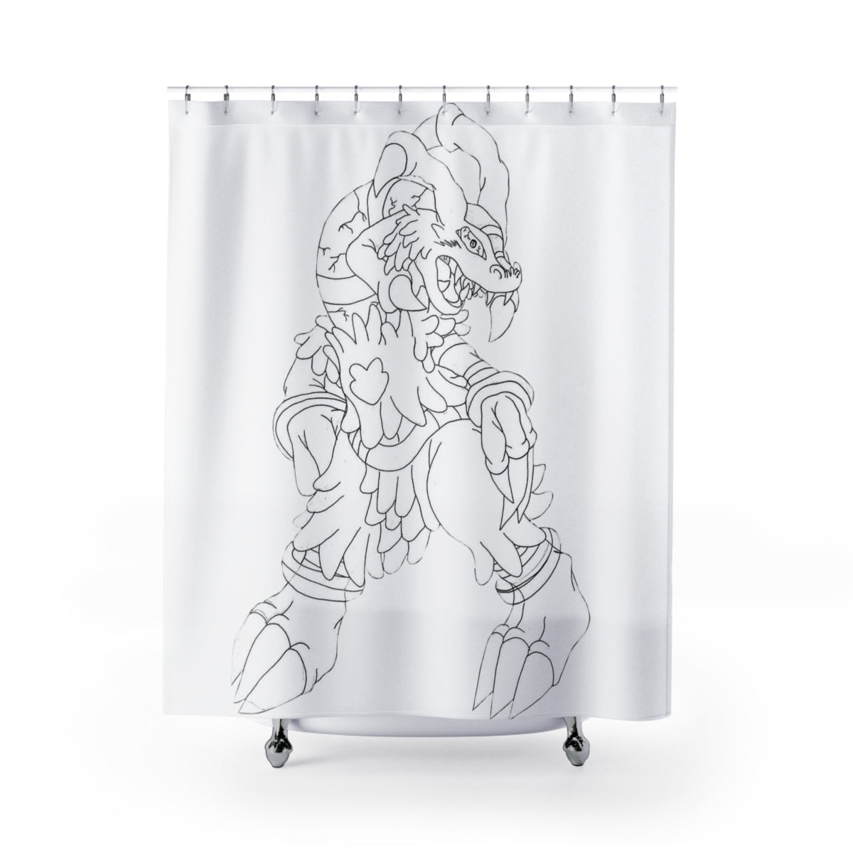 Gydro Shower Curtain featuring customizable designs made from durable polyester, ideal for bathroom decor.