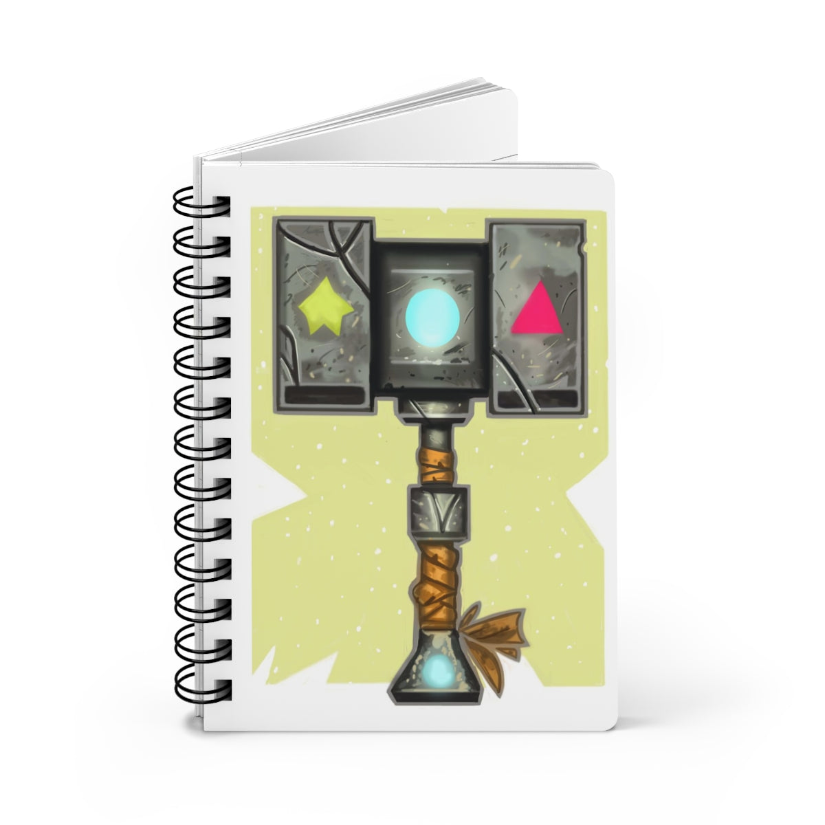 Hammer Spiral Bound Journal with glossy laminated cover and lined pages, perfect for writing dreams and ideas.