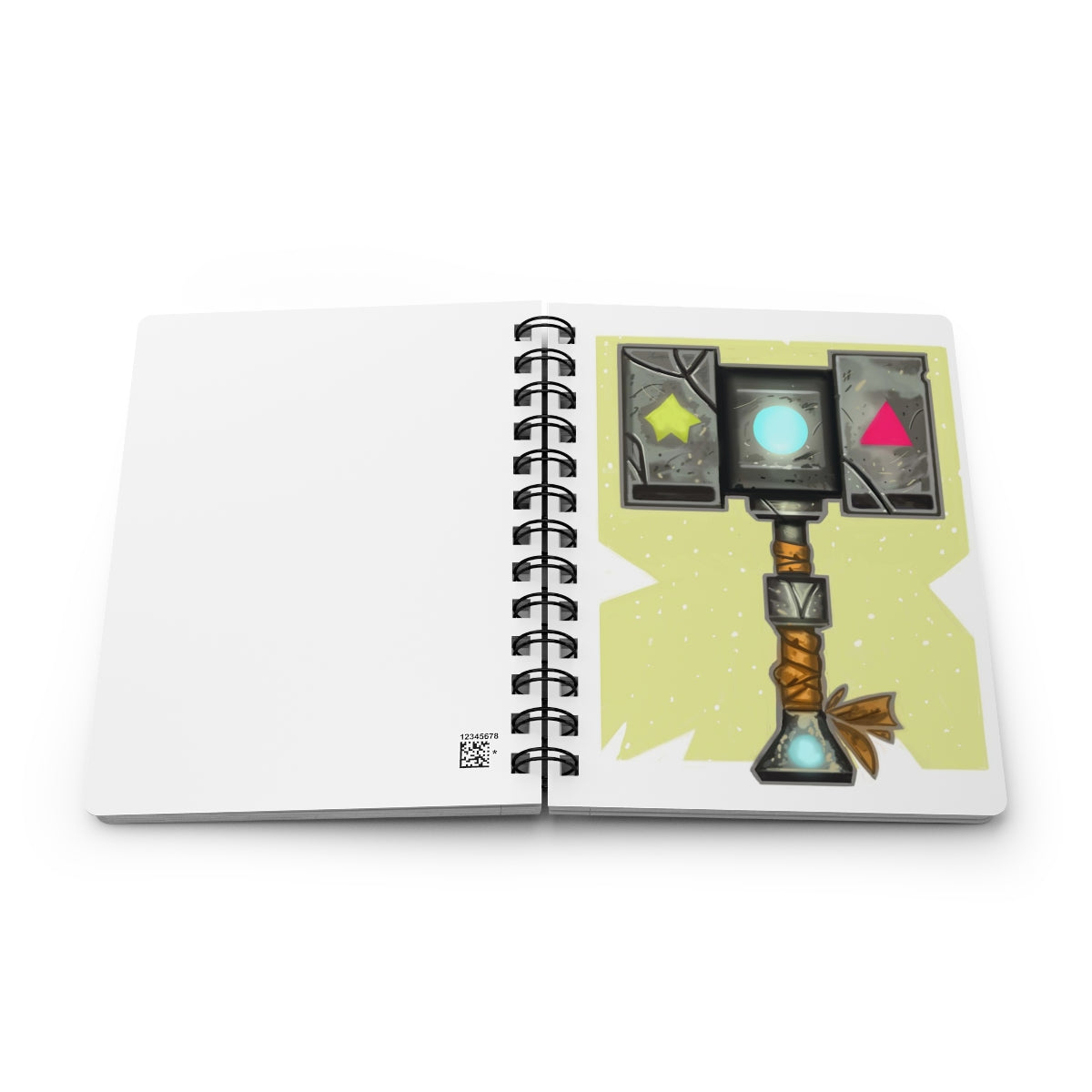 Hammer Spiral Bound Journal with glossy laminated cover and lined pages, perfect for writing dreams and ideas.