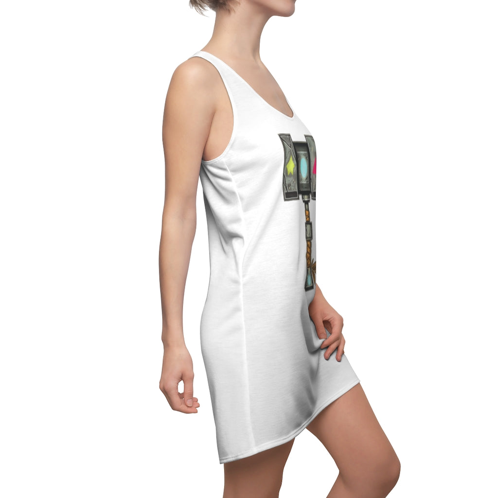 A stylish Hammer Women's Cut & Sew Racerback Dress featuring a feminine design, sporty fit, and lightweight fabric, perfect for casual outings.