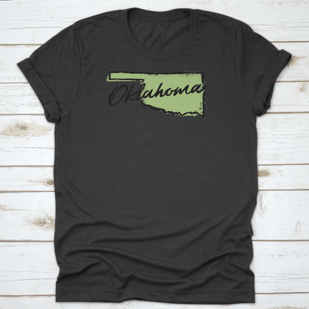 Hand Drawn Oklahoma State Design Shirt featuring a unique design on a comfortable cotton fabric.