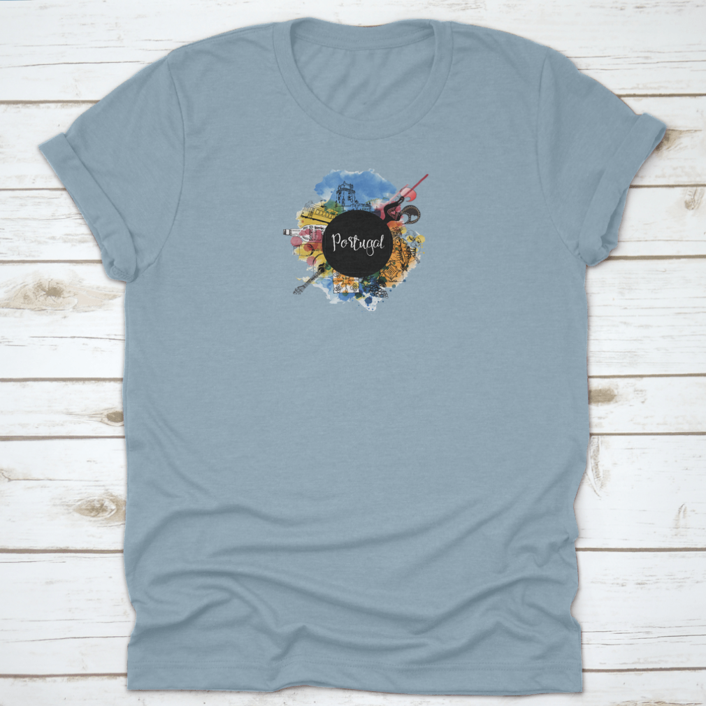 Hand-drawn watercolor artwork depicting a famous building in Portugal, showcasing intricate architectural details and vibrant colors.