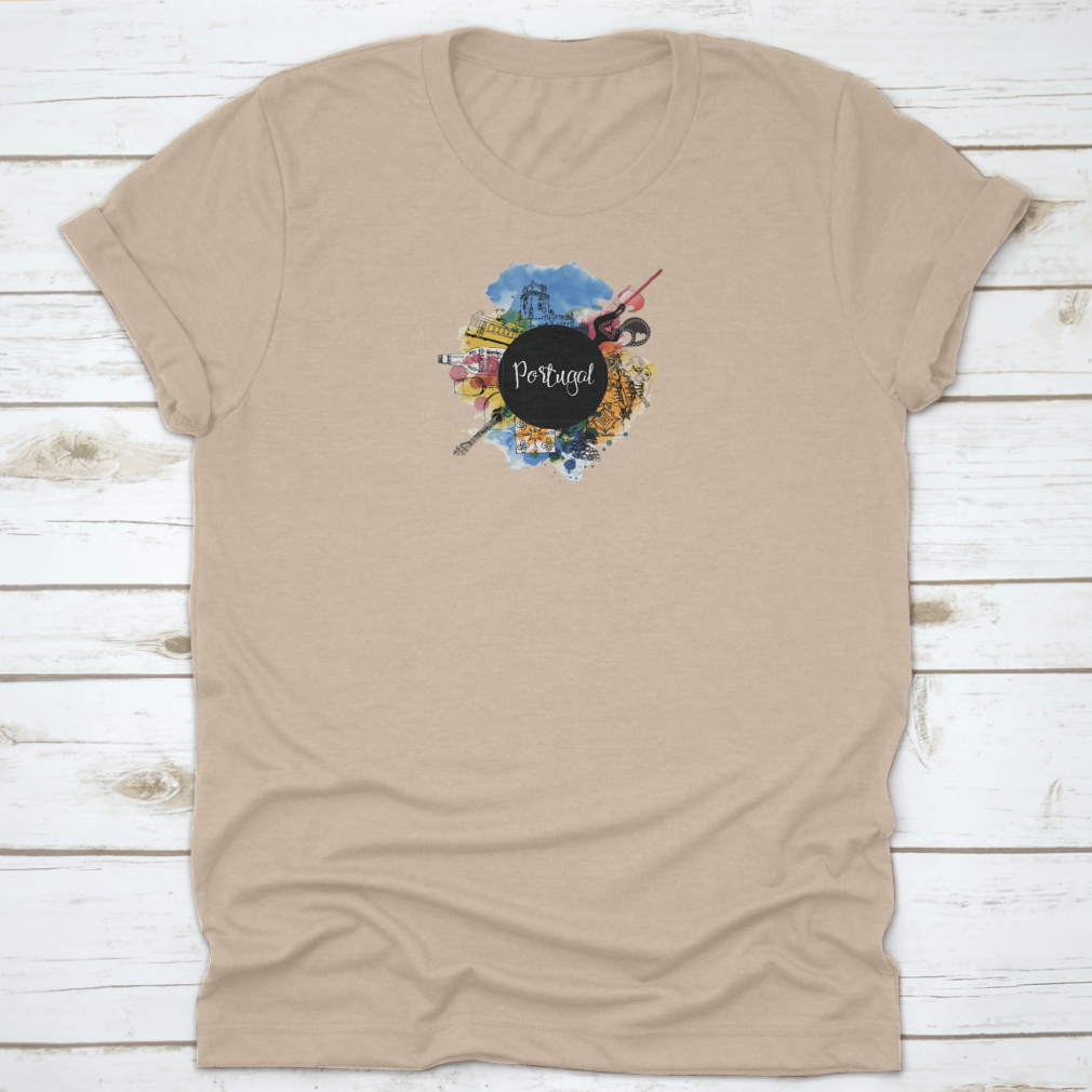 Hand-drawn watercolor artwork depicting a famous building in Portugal, showcasing intricate architectural details and vibrant colors.