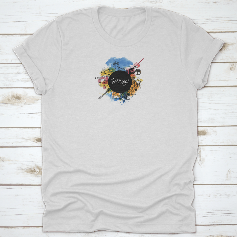 Hand-drawn watercolor artwork depicting a famous building in Portugal, showcasing intricate architectural details and vibrant colors.