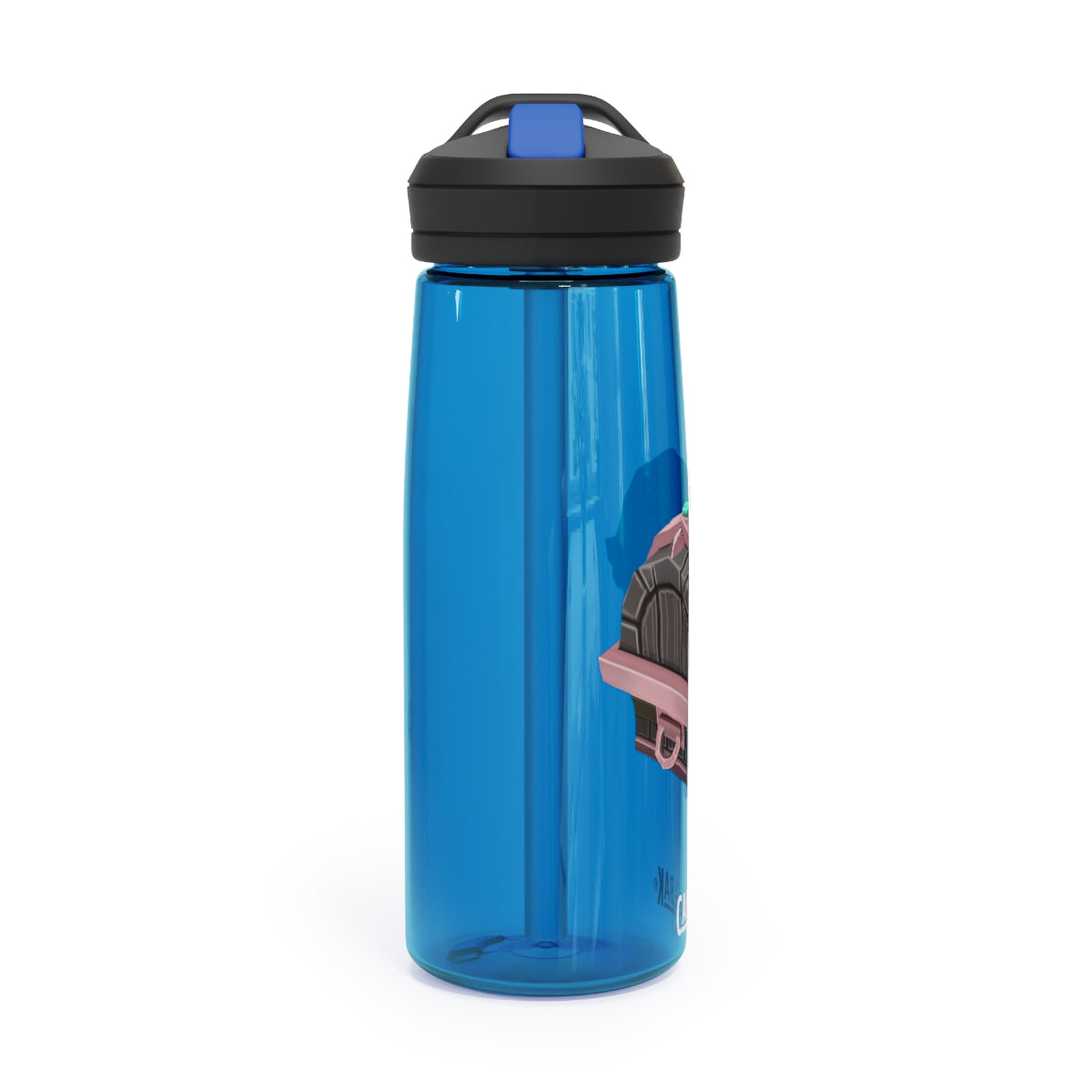 Hand-painted CamelBak Eddy® water bottle in 20oz and 25oz sizes, showcasing vibrant colors and a stylish design.