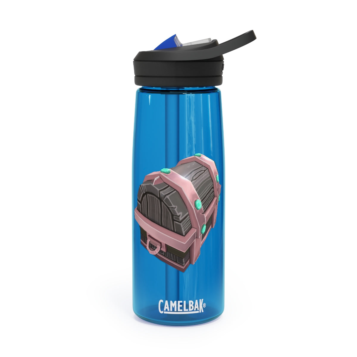 Hand-painted CamelBak Eddy® water bottle in 20oz and 25oz sizes, showcasing vibrant colors and a stylish design.
