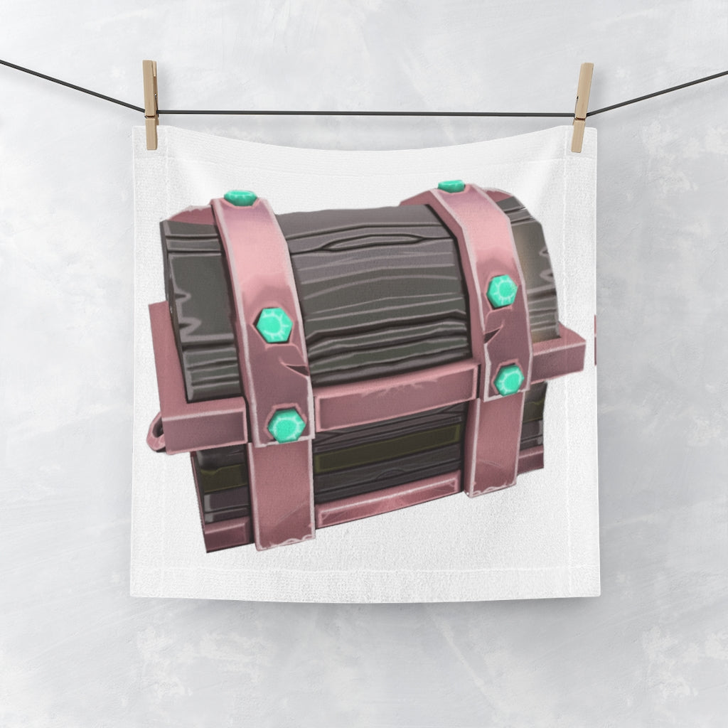 Hand-Painted Chest Face Towel featuring a vibrant custom design on a soft polyester front and absorbent cotton back.