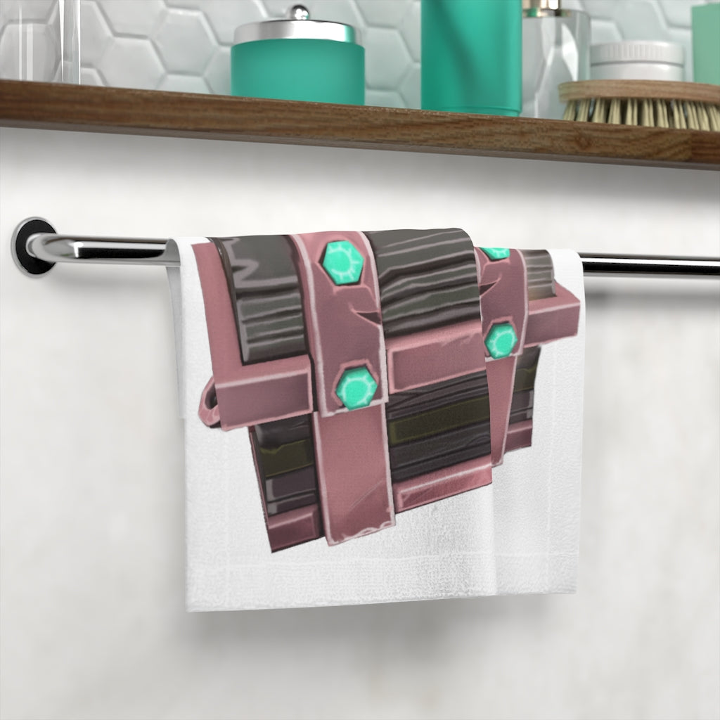 Hand-Painted Chest Face Towel featuring a vibrant custom design on a soft polyester front and absorbent cotton back.