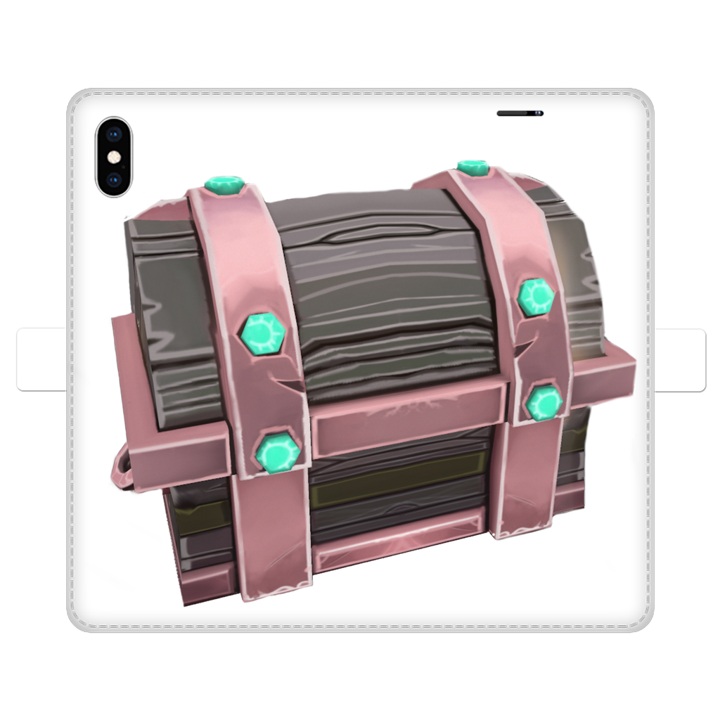 Hand-Painted Chest Fully Printed Wallet Case for iPhone and Samsung, showcasing vibrant designs and a magnetic closure.