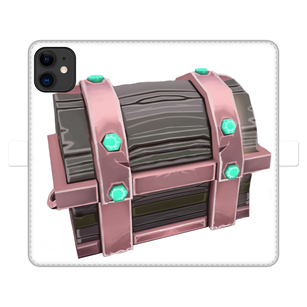 Hand-Painted Chest Fully Printed Wallet Case for iPhone and Samsung, showcasing vibrant designs and a magnetic closure.