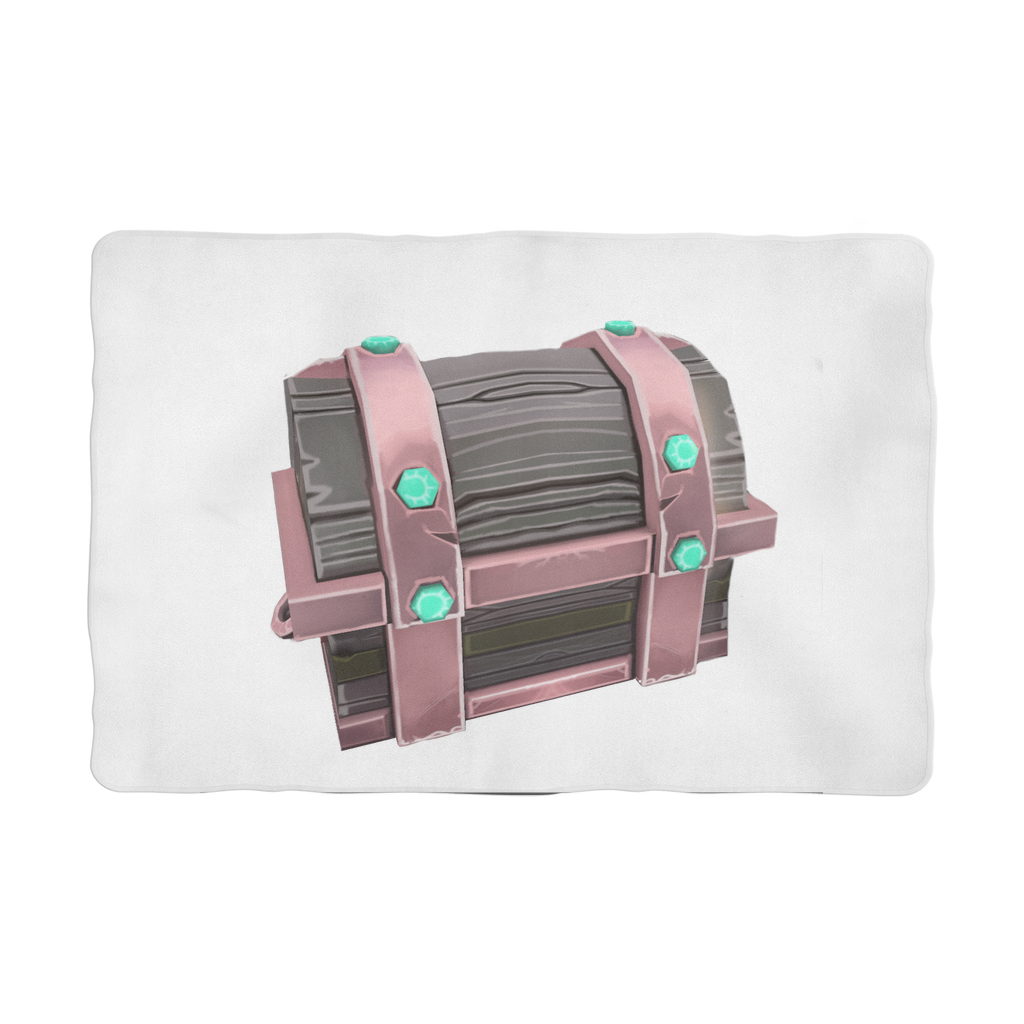 Hand-painted chest sublimation pet blanket made of soft polar fleece, featuring a unique design and white backing, perfect for pet comfort and home protection.