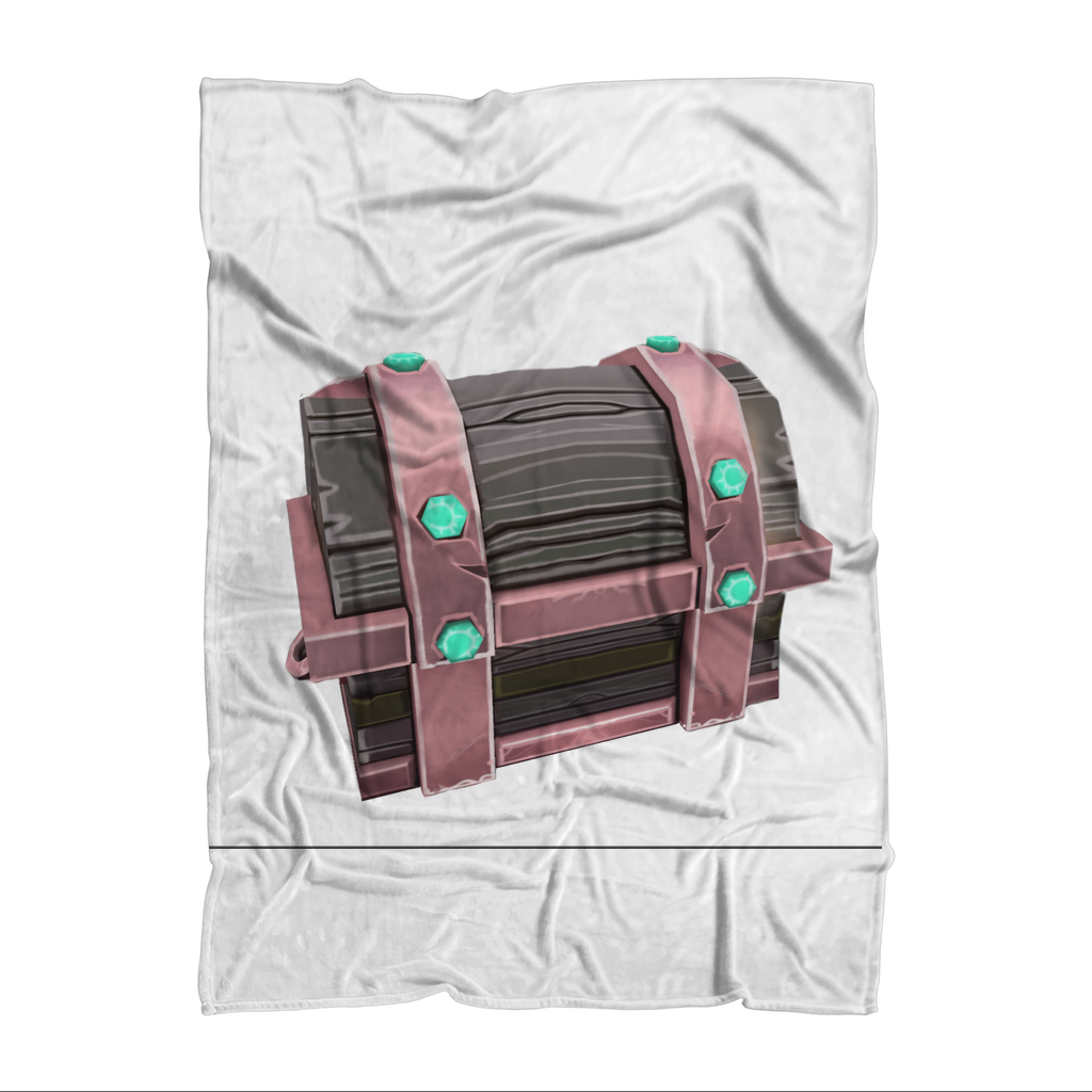 Hand-Painted Chest Sublimation Throw Blanket showcasing vibrant colors and soft fleece fabric, perfect for cozying up.