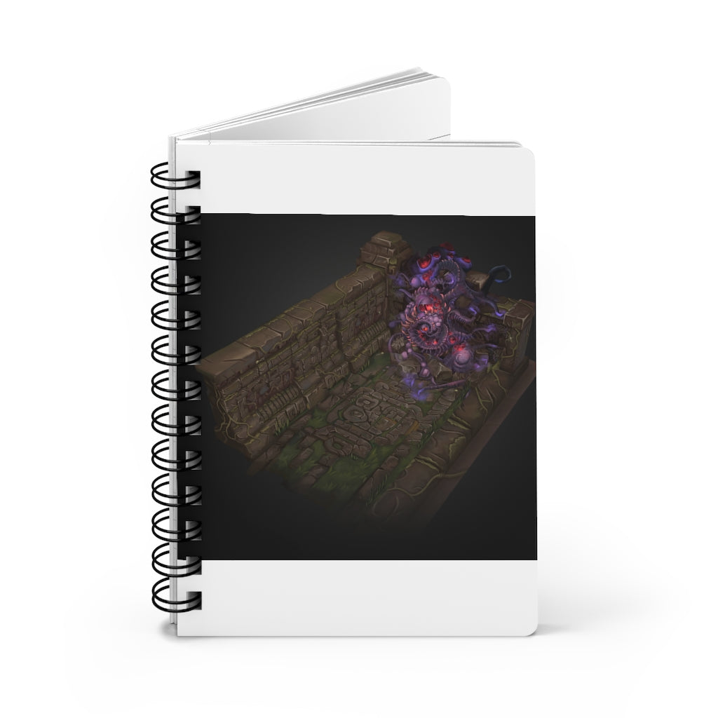 Hand-Painted Environment Art Spiral Bound Journal with glossy cover and lined pages, showcasing vibrant artwork.