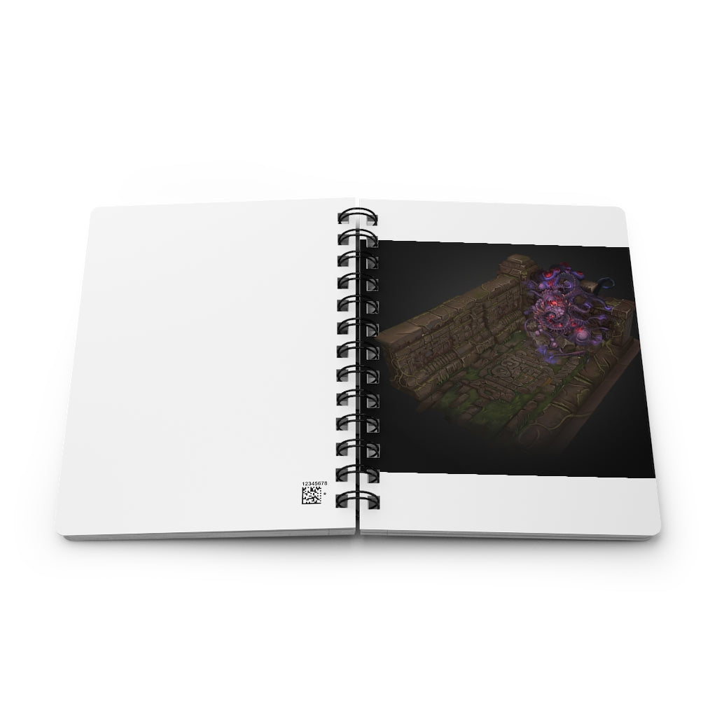 Hand-Painted Environment Art Spiral Bound Journal with glossy cover and lined pages, showcasing vibrant artwork.