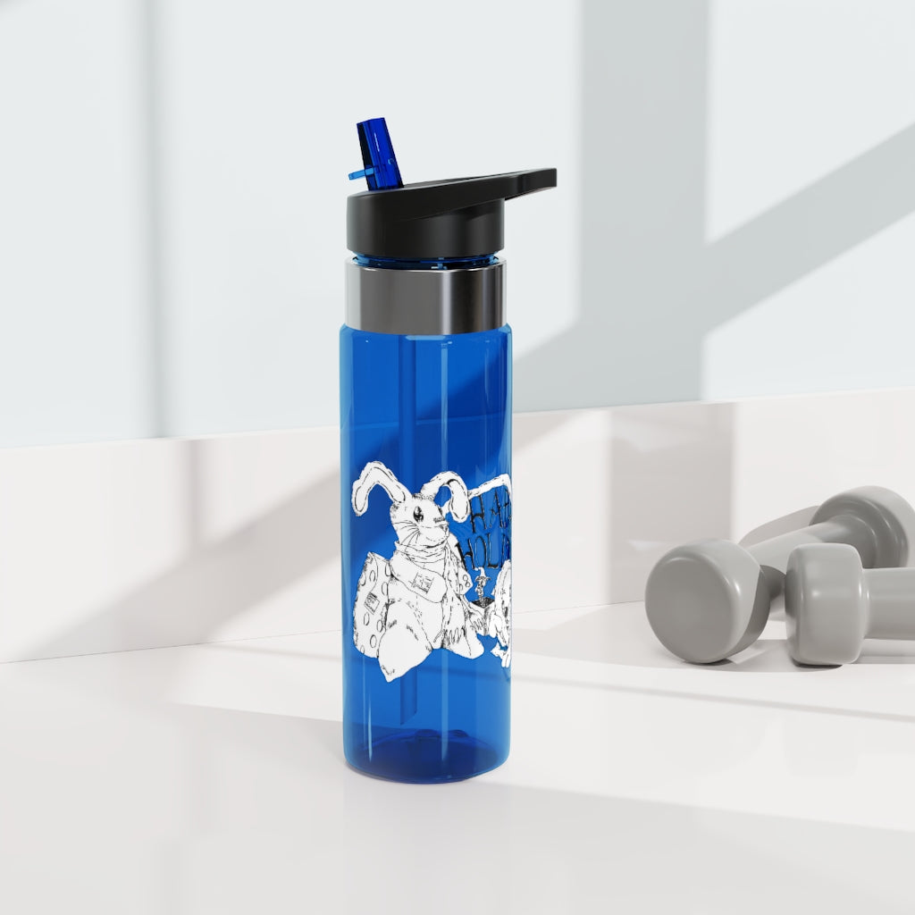 Happy Holiday's Kensington Tritan™ Sport Bottle, 20oz, featuring a screw-on lid, straw, and carabiner hook, made from durable BPA-free Tritan material.