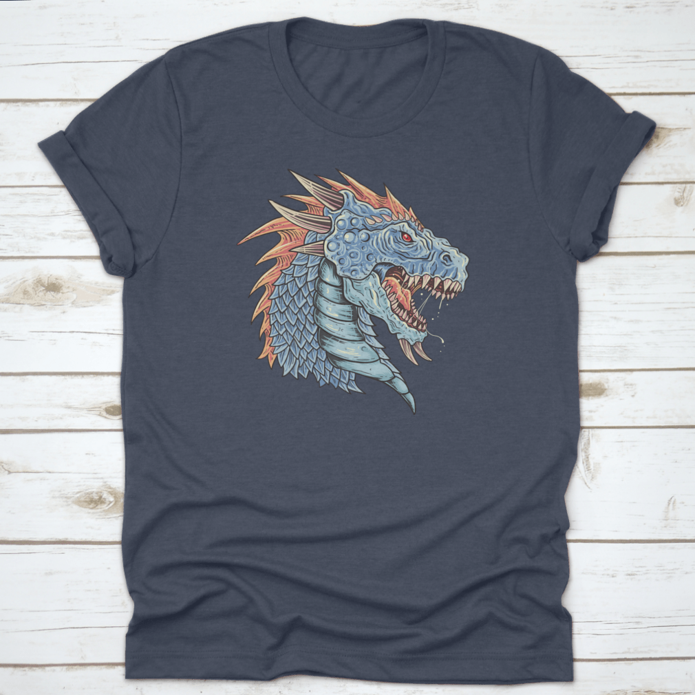 A stylish t-shirt featuring the Head Of The Water Dragon Apalala design, made from soft cotton fabric.
